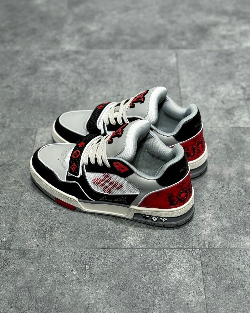 루이비통 LV 트레이너 스니커즈 모노그램 플라워 - 레드