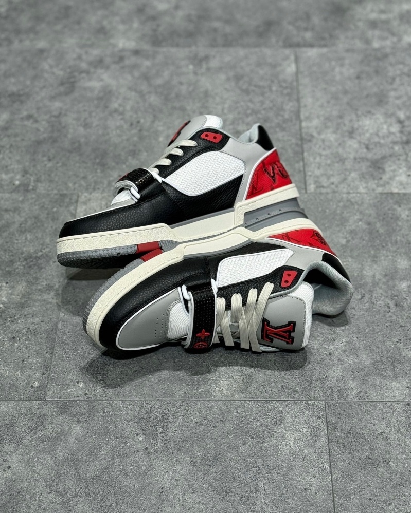 루이비통 LV 트레이너 스니커즈 모노그램 플라워 - 레드