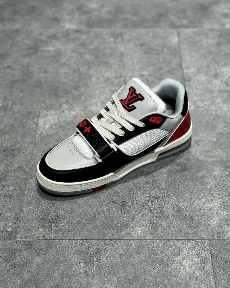 루이비통 LV 트레이너 스니커즈 모노그램 플라워 - 레드