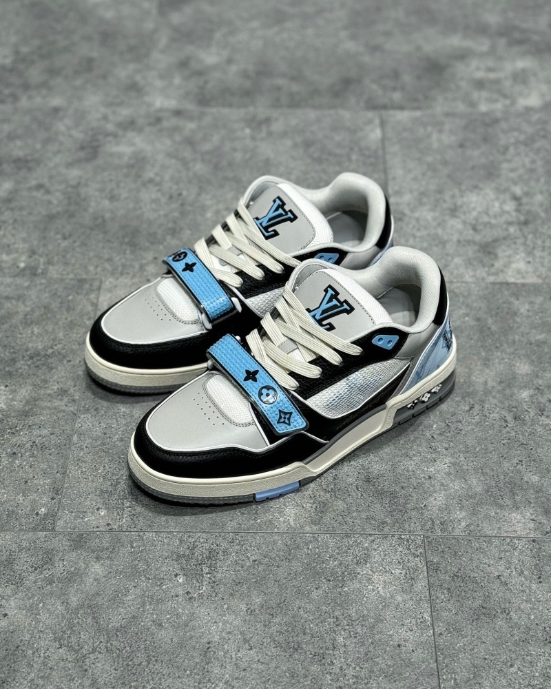 루이비통 LV 트레이너 스니커즈 모노그램 플라워 - 블루