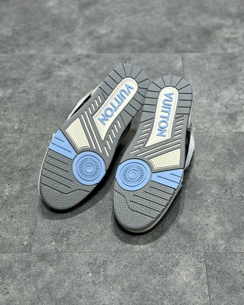 루이비통 LV 트레이너 스니커즈 모노그램 플라워 - 블루