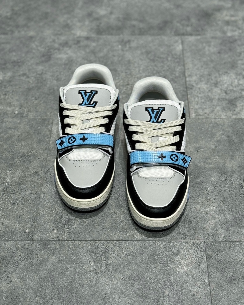 루이비통 LV 트레이너 스니커즈 모노그램 플라워 - 블루