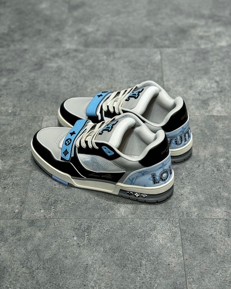 루이비통 LV 트레이너 스니커즈 모노그램 플라워 - 블루