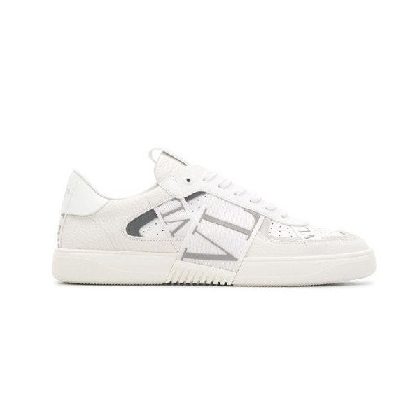 발렌티노 VLTN로고 밴딩 로우탑 스니커즈 화이트,그레이