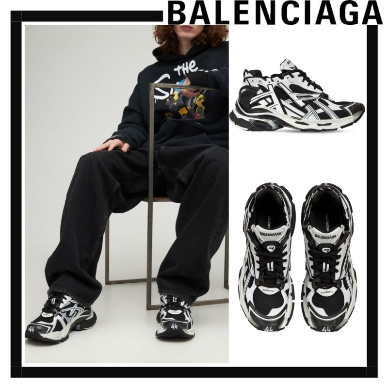 발렌시아가 러너 스니커즈 - 검흰