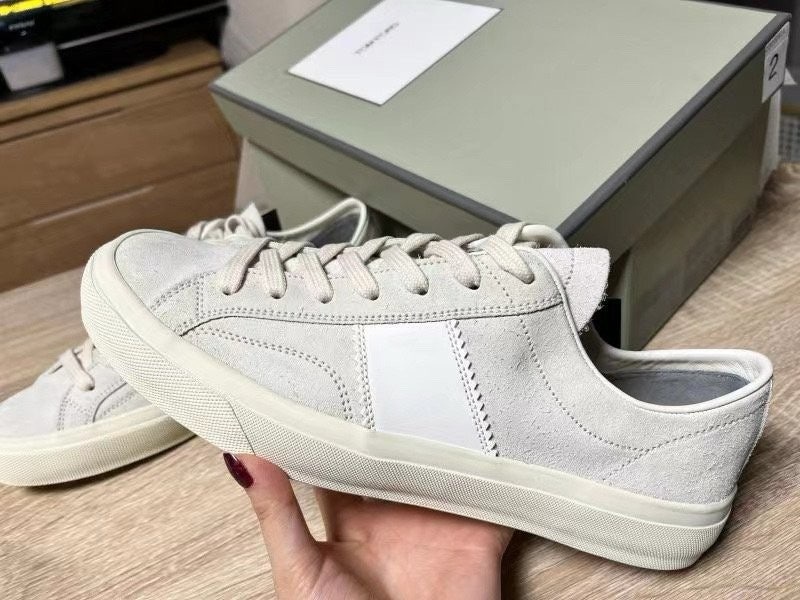 톰포드 스웨이드 캠브리지 스니커즈 마블 크림