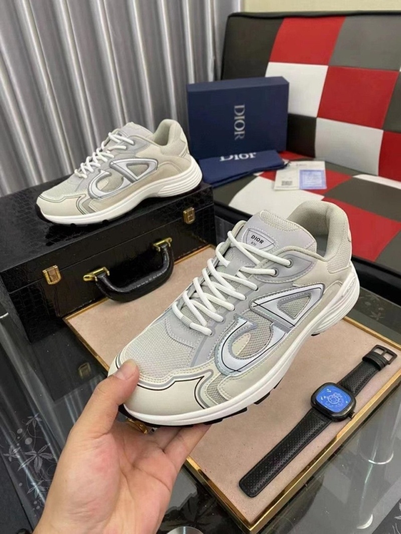 디올 B30 스니커즈 메쉬 테크니컬 패브릭 그레이