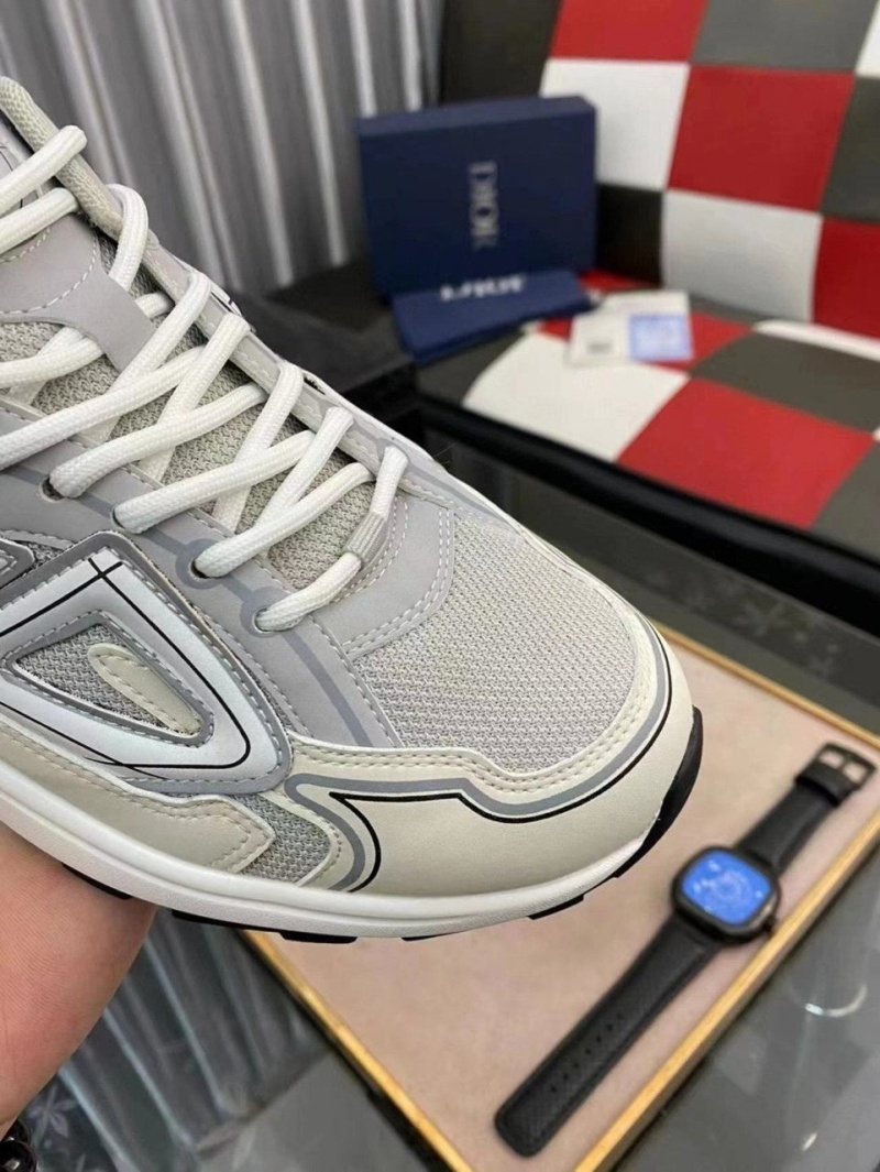 디올 B30 스니커즈 메쉬 테크니컬 패브릭 그레이