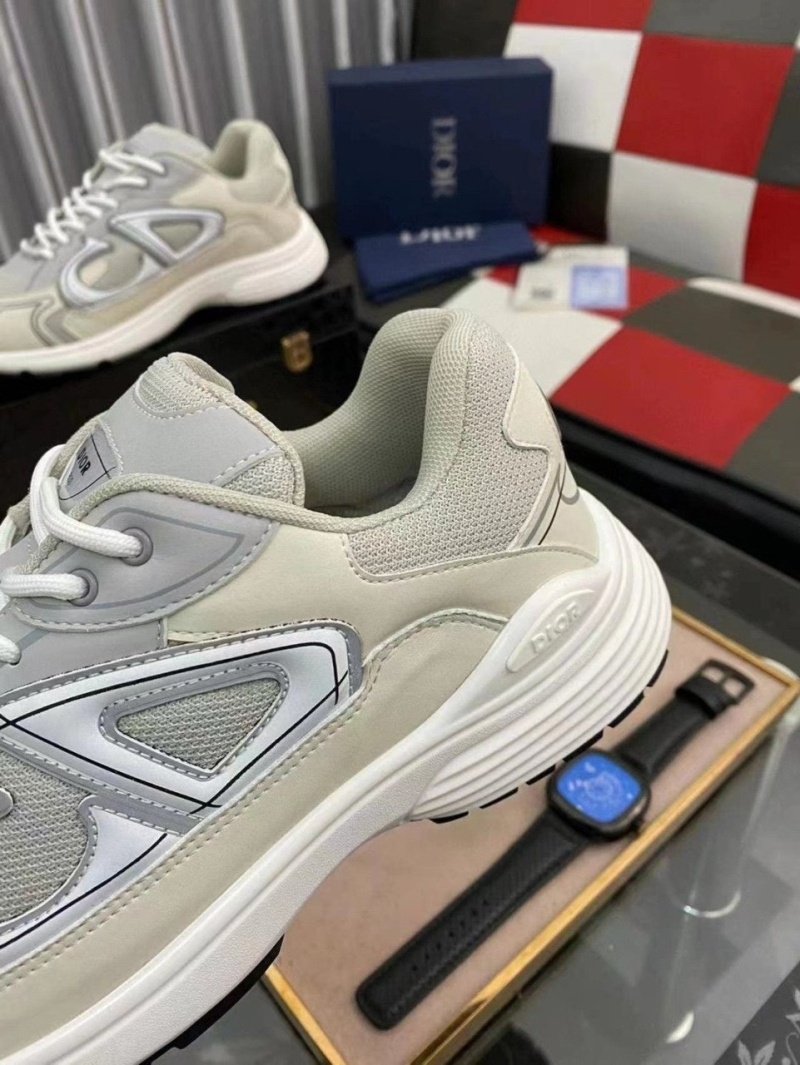 디올 B30 스니커즈 메쉬 테크니컬 패브릭 그레이