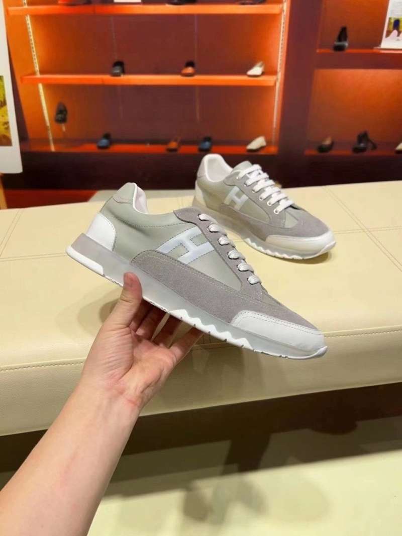 에르메스 트레일 스니커즈 카프스킨 & 멀티컬러 그리 쿼츠