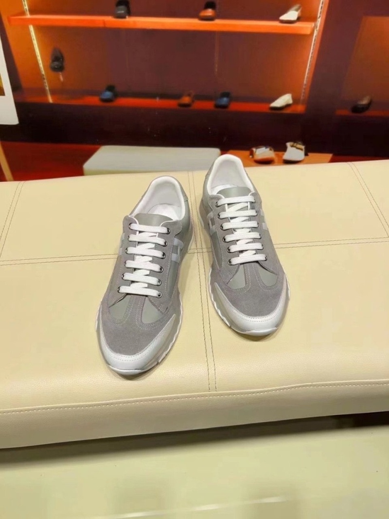 에르메스 트레일 스니커즈 카프스킨 & 멀티컬러 그리 쿼츠