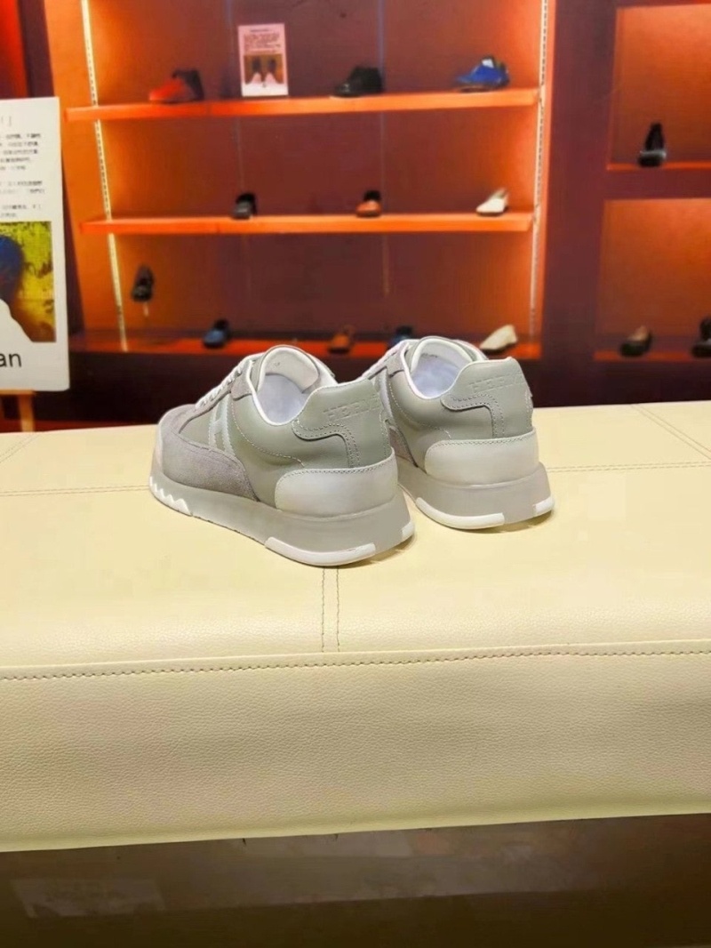 에르메스 트레일 스니커즈 카프스킨 & 멀티컬러 그리 쿼츠