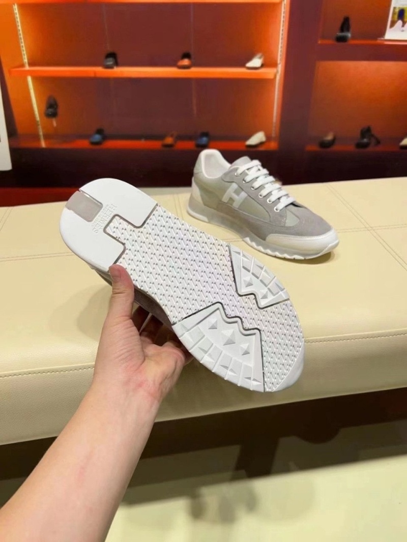 에르메스 트레일 스니커즈 카프스킨 & 멀티컬러 그리 쿼츠