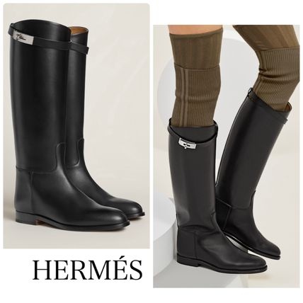 에르메스 여성 켈리 점핑부츠 - 블랙