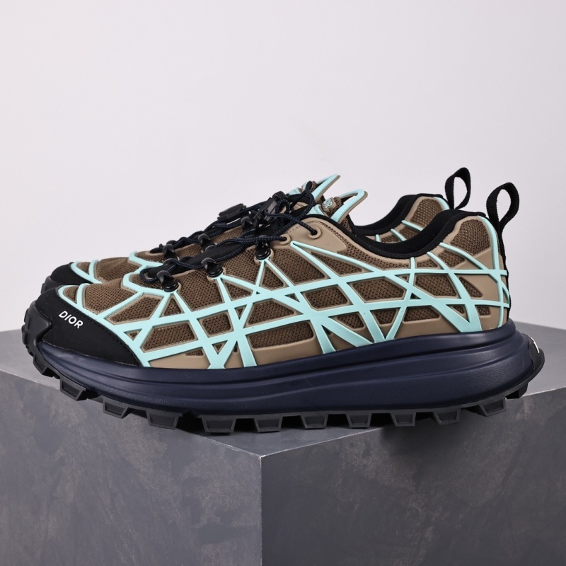 디올 B31 러너 스니커즈 카키 테크니컬 메쉬 터콰이즈