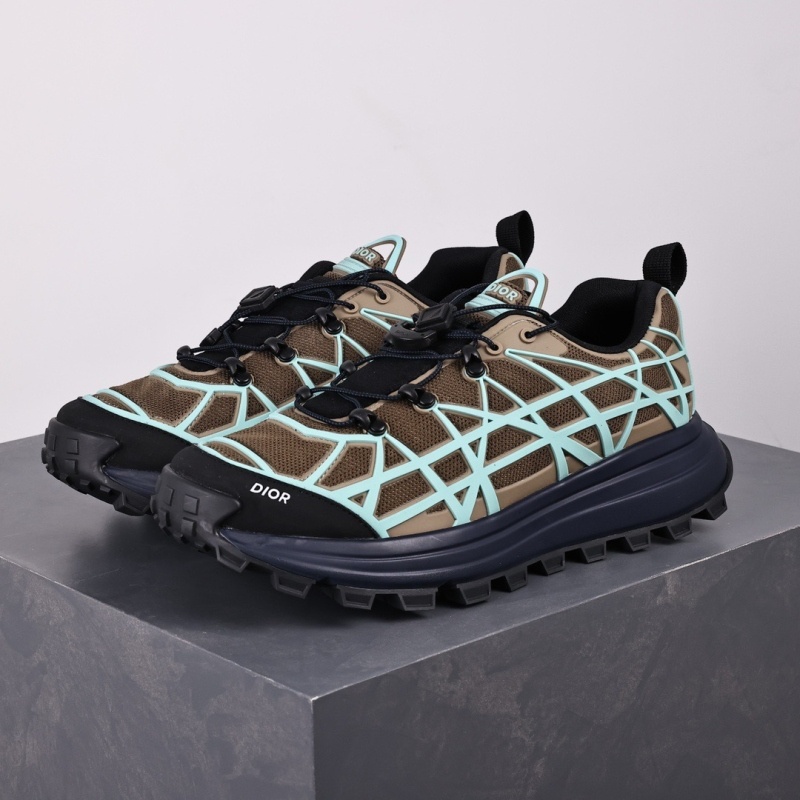 디올 B31 러너 스니커즈 카키 테크니컬 메쉬 터콰이즈
