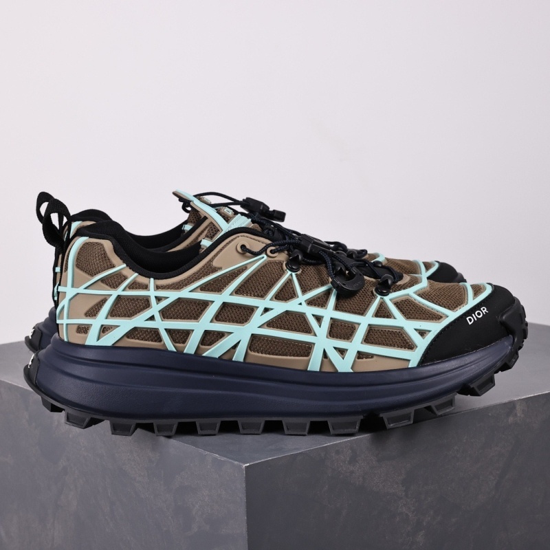 디올 B31 러너 스니커즈 카키 테크니컬 메쉬 터콰이즈