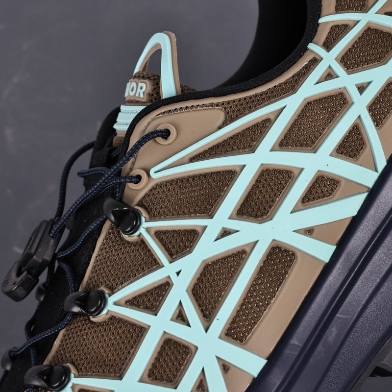 디올 B31 러너 스니커즈 카키 테크니컬 메쉬 터콰이즈