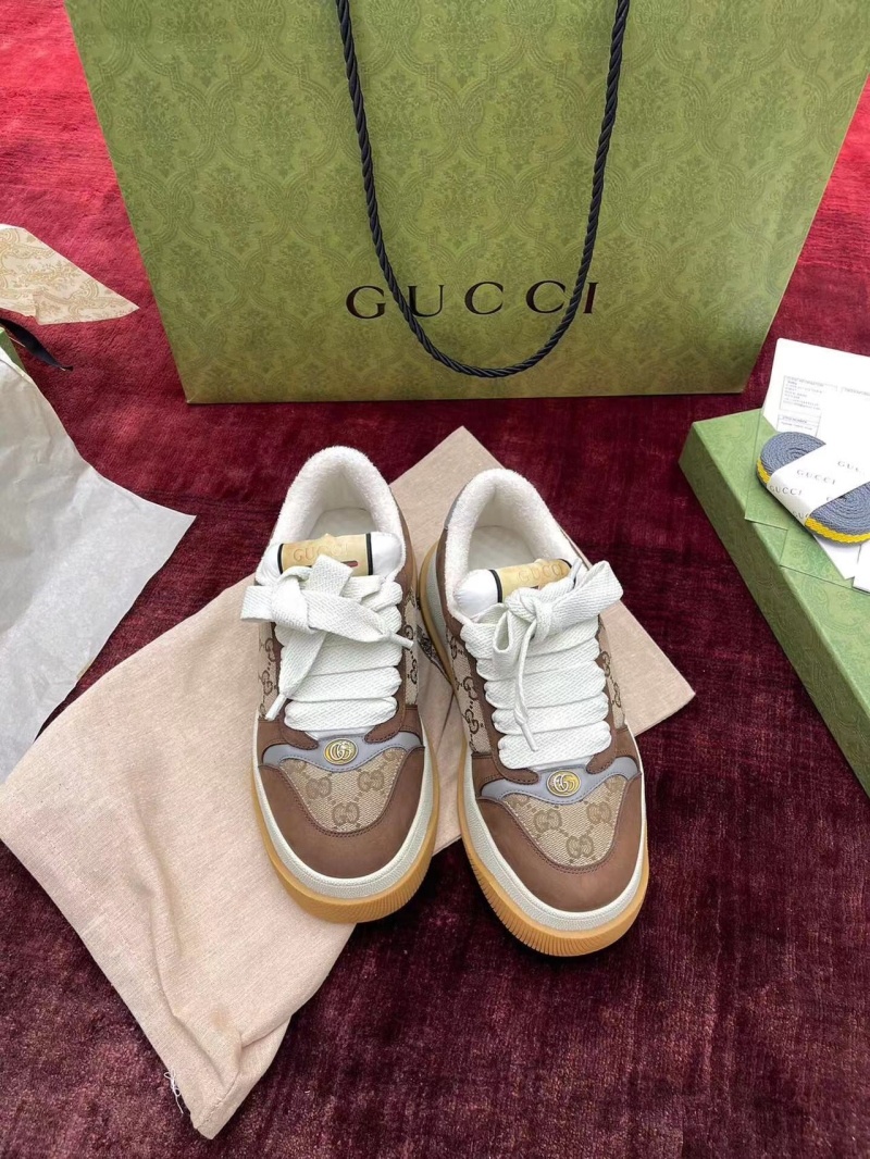 구찌 스크리너 GG 스니커즈 베이지 에보니 GG 캔버스
