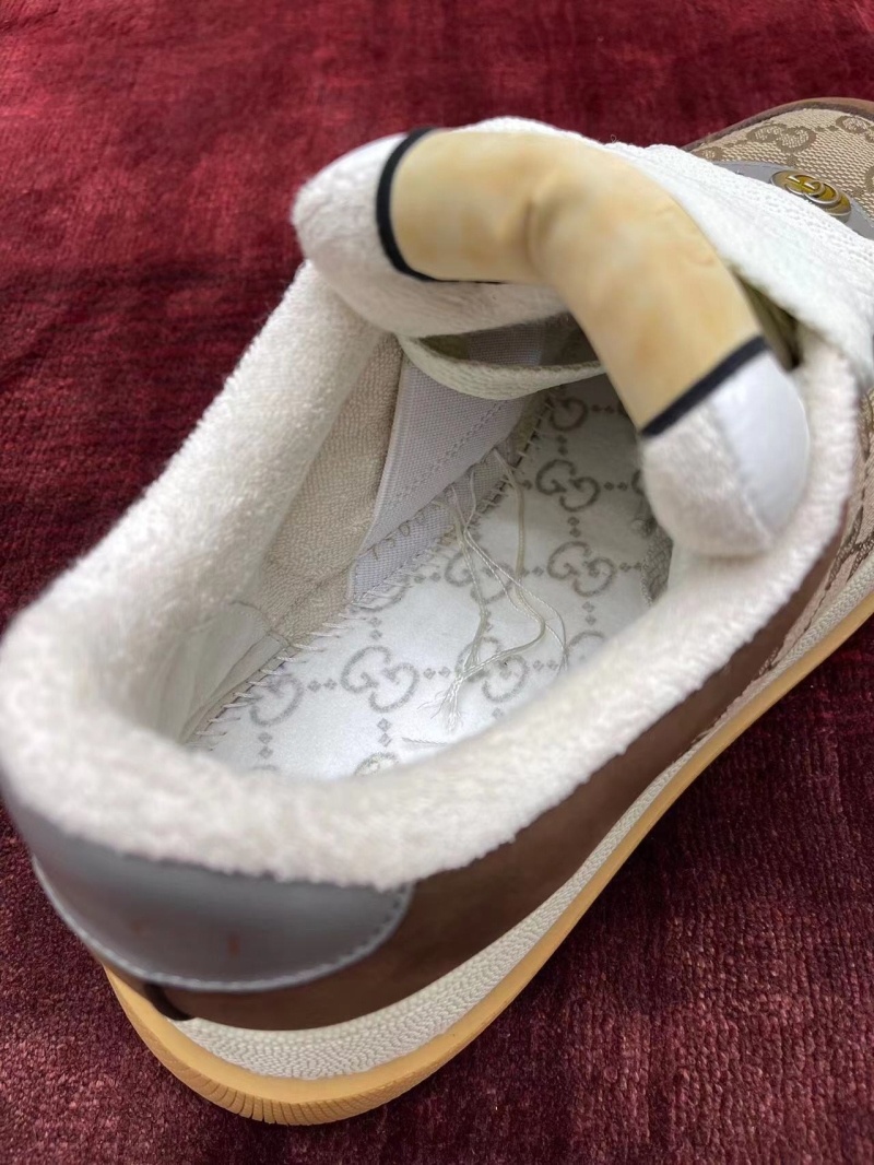 구찌 스크리너 GG 스니커즈 베이지 에보니 GG 캔버스