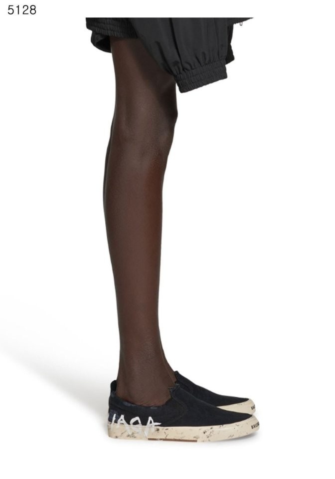 발렌시아가 파리 슬립온 그래피티 스니커즈 - 블랙