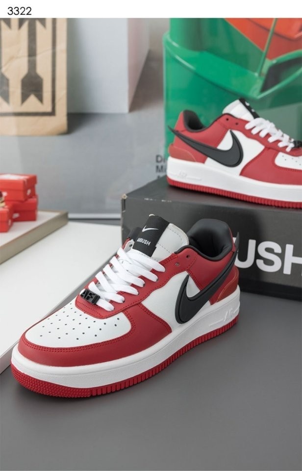 나이키 x 앰부쉬 에어포스1 로우 - 레드