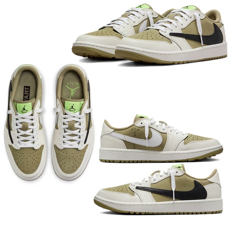 [나이키] 조던 1 x 트래비스 스캇 레트로 로우 골프 NRG 뉴트럴 올리브 -해외배송-