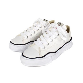 메종 미하라 야스히로 피터슨 OG 솔 캔버스 로우 스니커즈 블랙