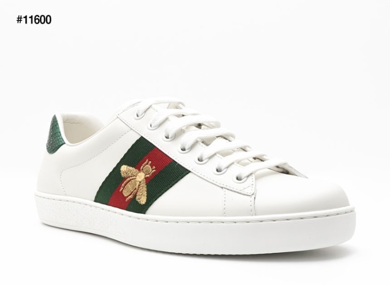 구찌 에이스 벌 자수 레더 스니커즈