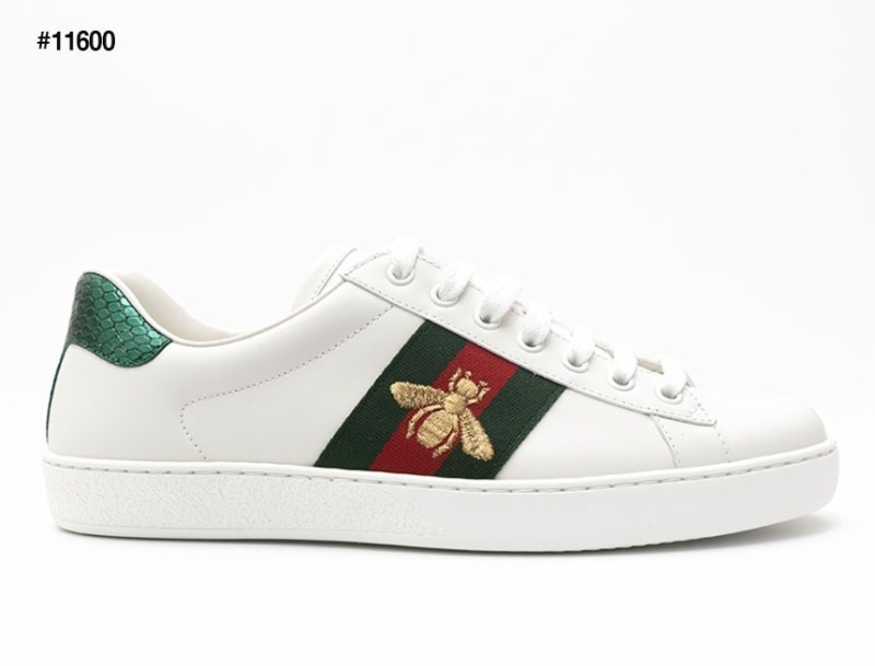 구찌 에이스 벌 자수 레더 스니커즈