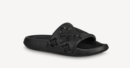 루이비통 모노그램 워터프런트 뮬 슬라이드 - 블랙