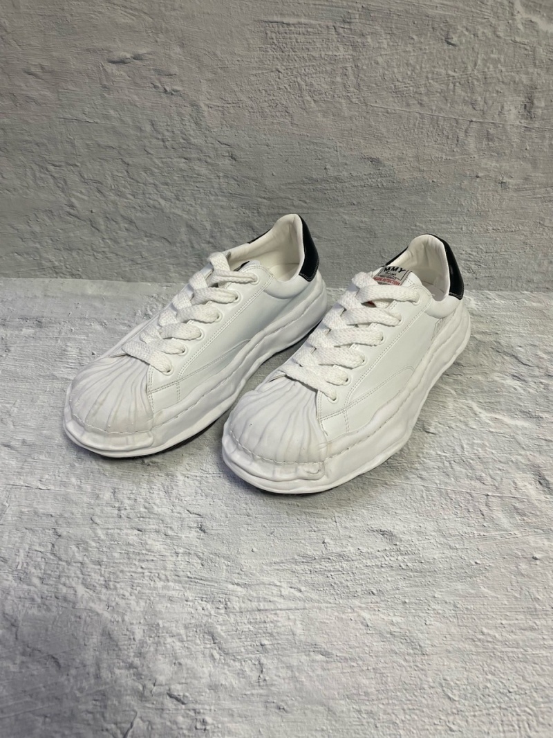 메종 미하라 야스히로 블레이키 OG솔 레더 로우탑 스니커즈 -화이트