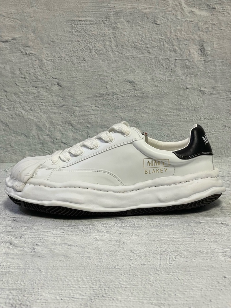 메종 미하라 야스히로 블레이키 OG솔 레더 로우탑 스니커즈 -화이트