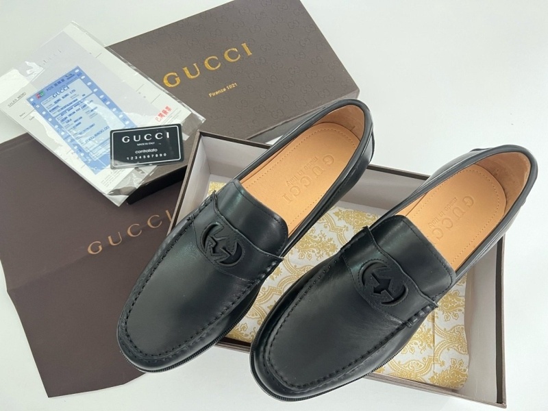 구찌 인터로킹 G래더 로퍼 -블랙