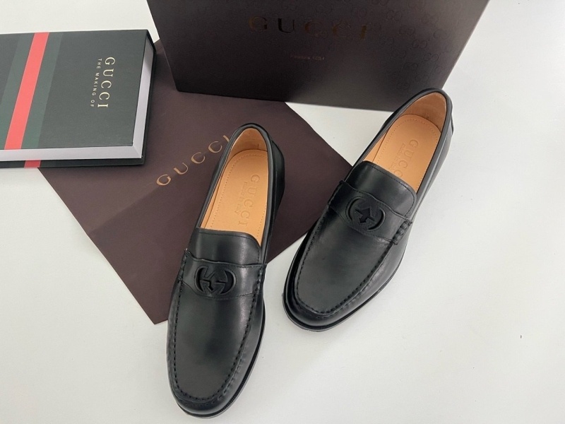 구찌 인터로킹 G래더 로퍼 -블랙