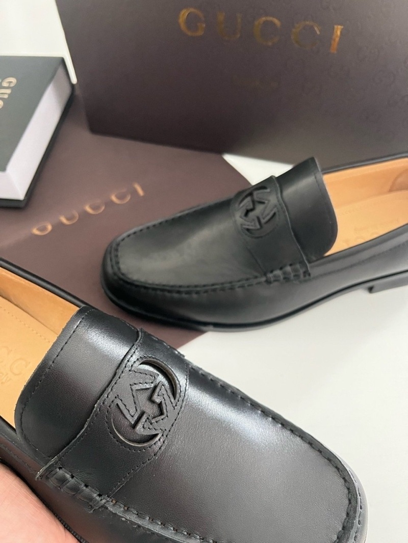 구찌 인터로킹 G래더 로퍼 -블랙