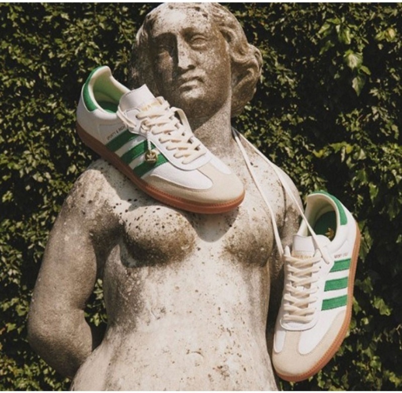 아디다스 x 스포티앤리치 삼바 OG 클라우드 스니커즈 화이트 그린