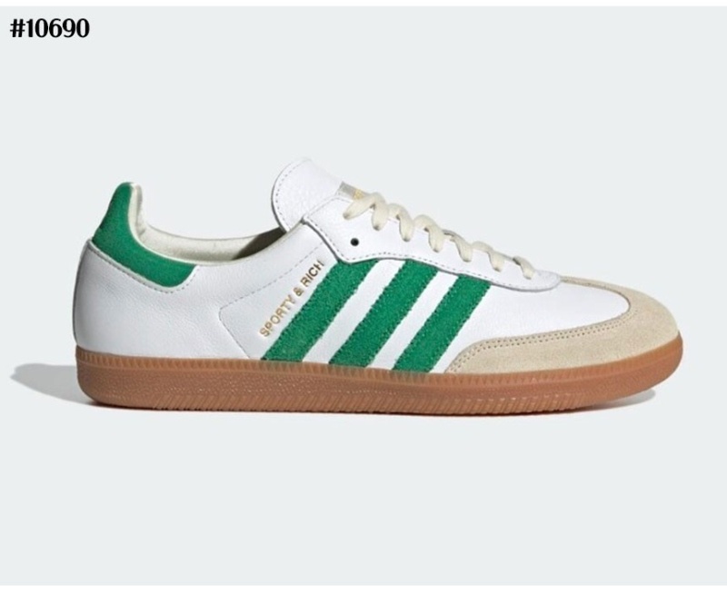 아디다스 x 스포티앤리치 삼바 OG 클라우드 스니커즈 화이트 그린