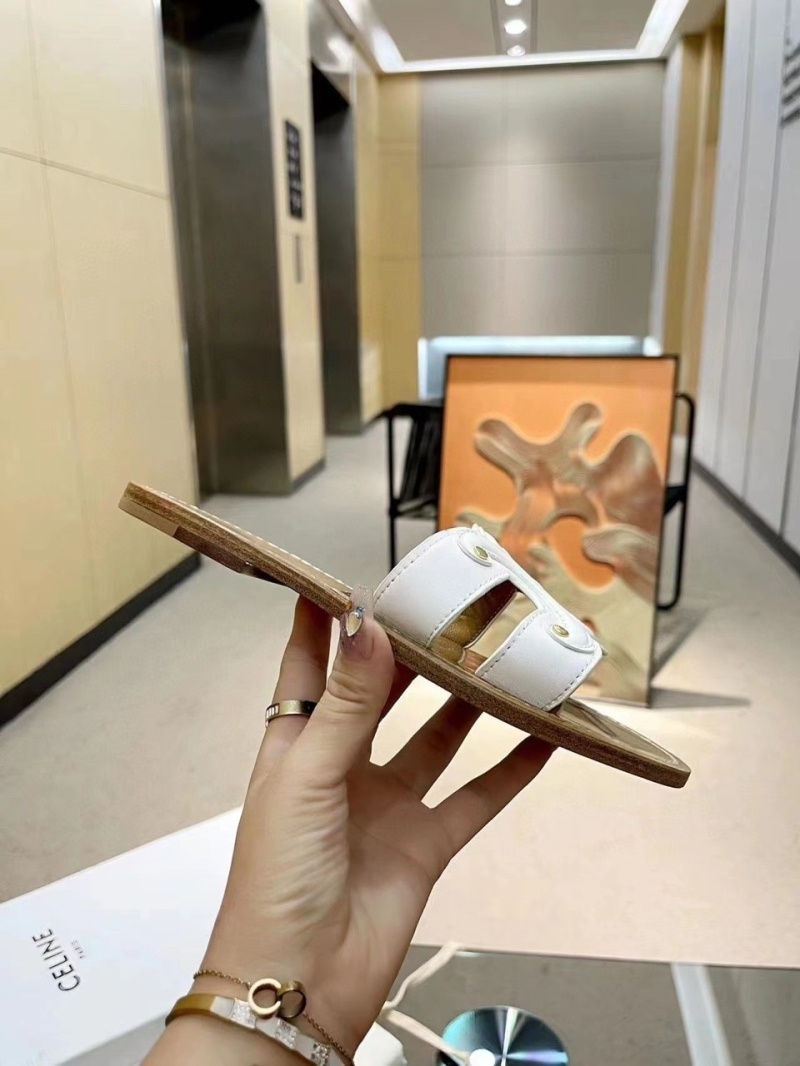 셀린느 트리오페 뮬 화이트