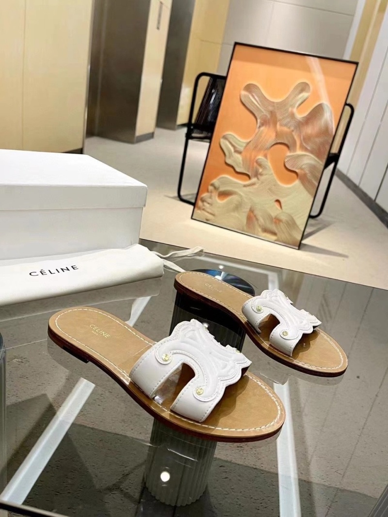 셀린느 트리오페 뮬 화이트