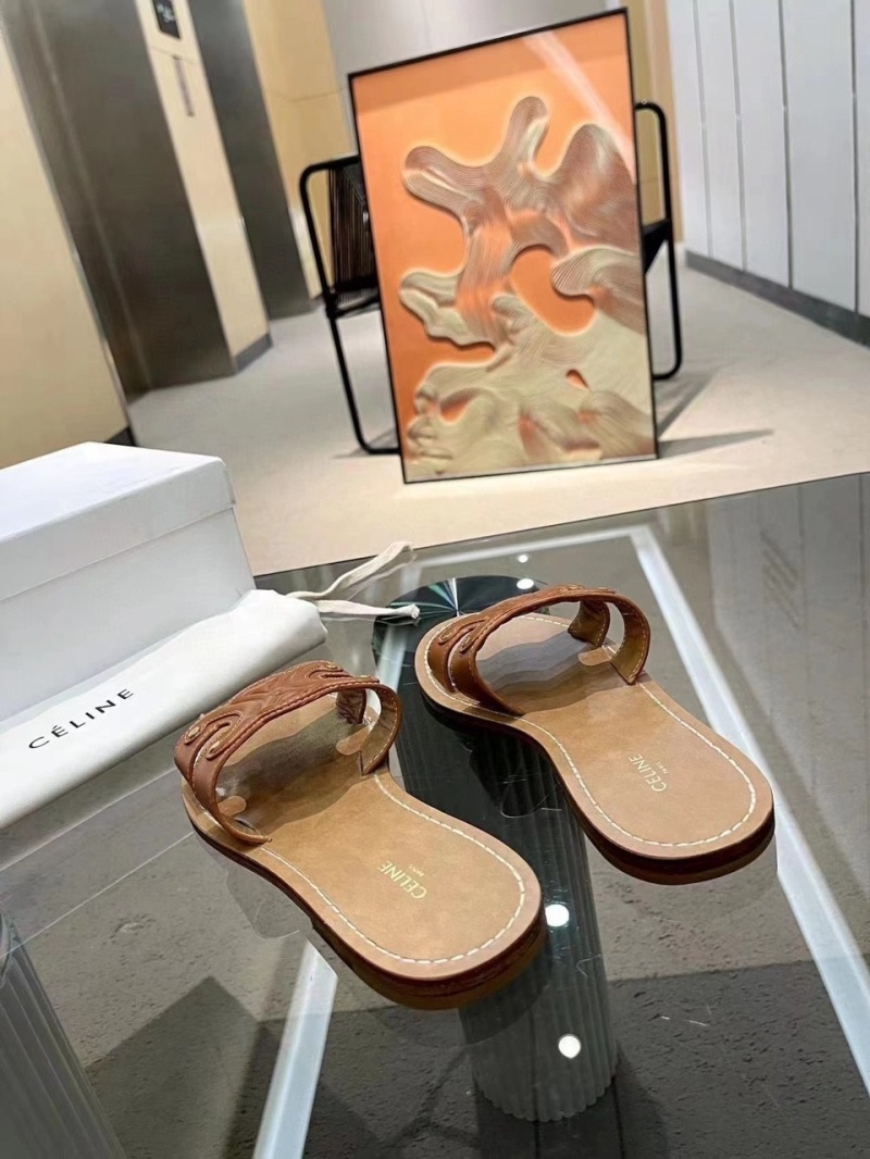 셀린느 트리오페 뮬 브라운