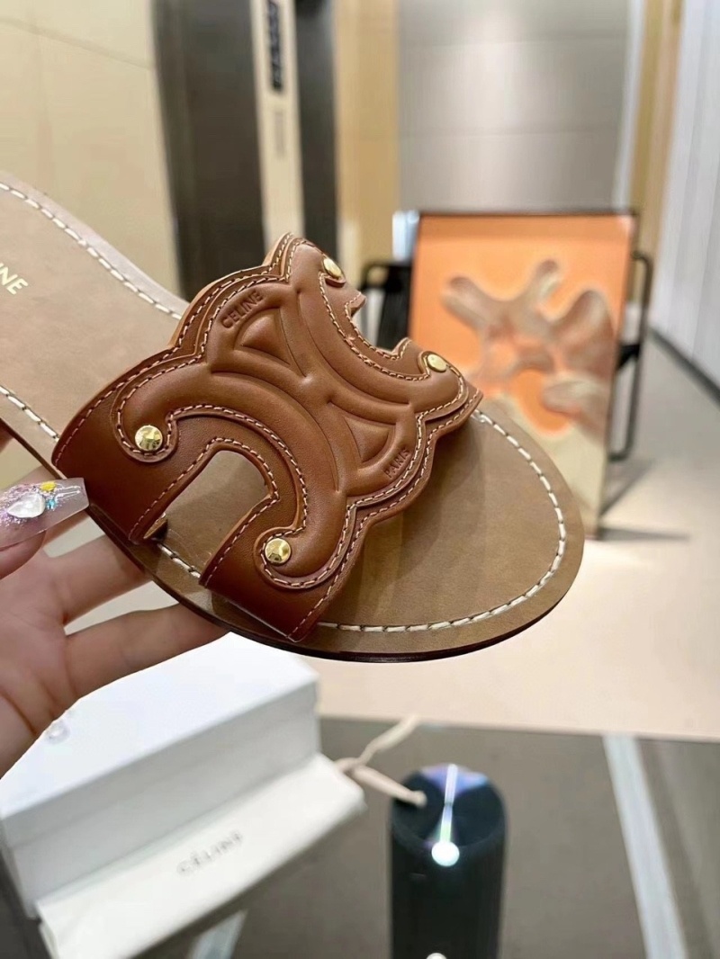 셀린느 트리오페 뮬 브라운