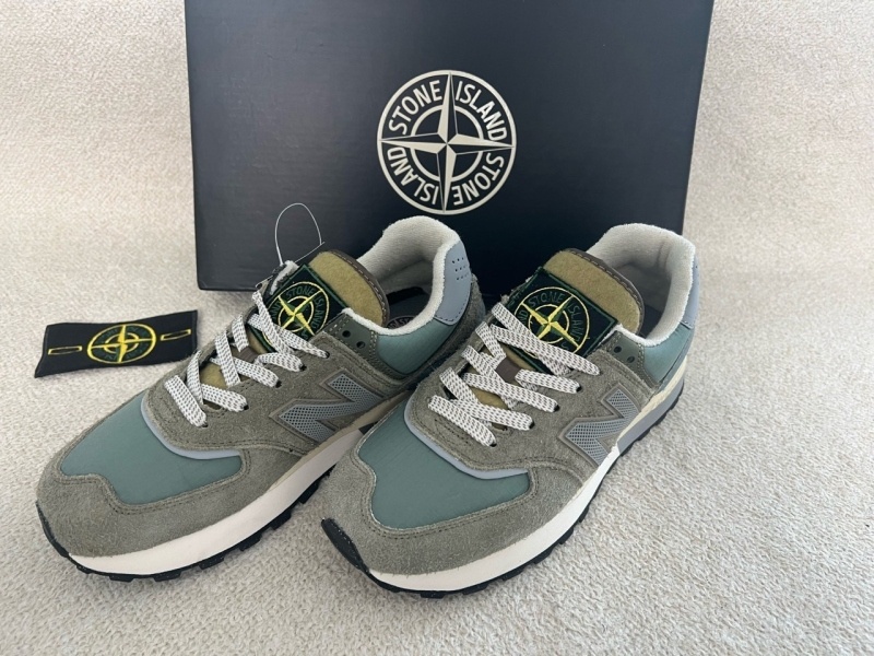 뉴발란스 x 스톤아일랜드 574 스니커즈 레고시그린