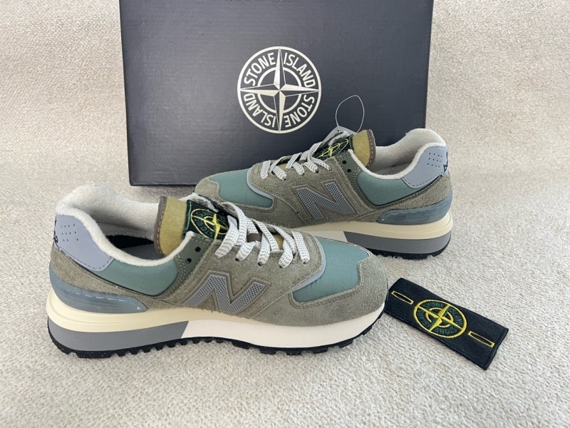 뉴발란스 x 스톤아일랜드 574 스니커즈 레고시그린