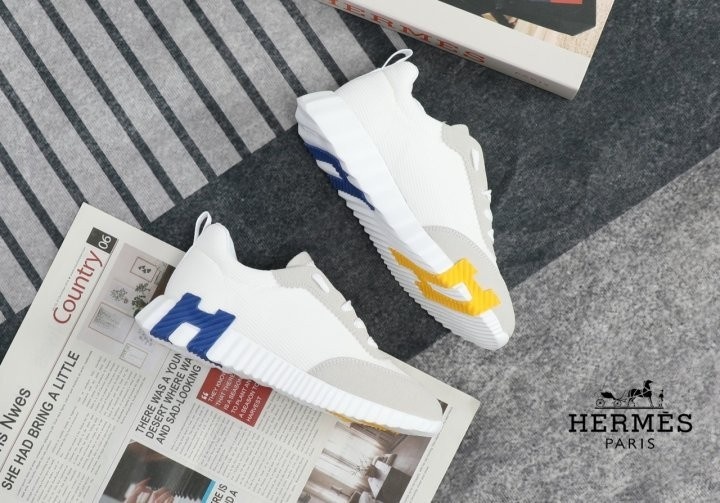 에르메스 바운싱 스니커즈 ( 화이트 블루 & 옐로우 )