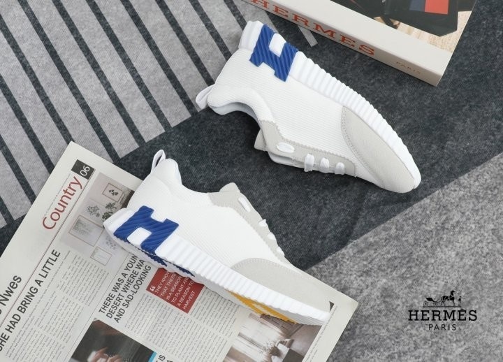 에르메스 바운싱 스니커즈 ( 화이트 블루 & 옐로우 )