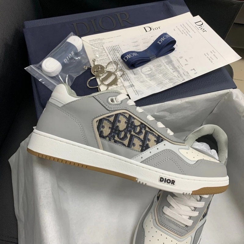 디올 B27 오블리크 로우탑 스니커즈 - 그레이