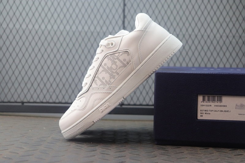 디올 B27 오블리크 로우탑 스니커즈 - 화이트