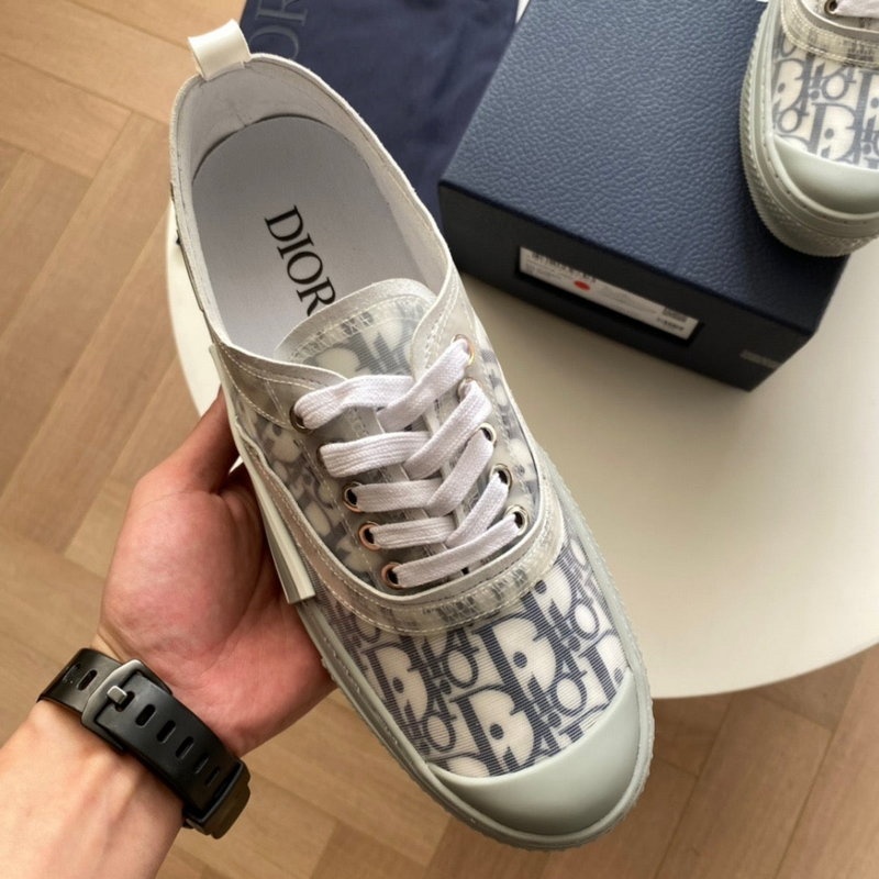 디올 B23 로우 네이비 디올 오블리크 화이트 -로우 -해외배송-