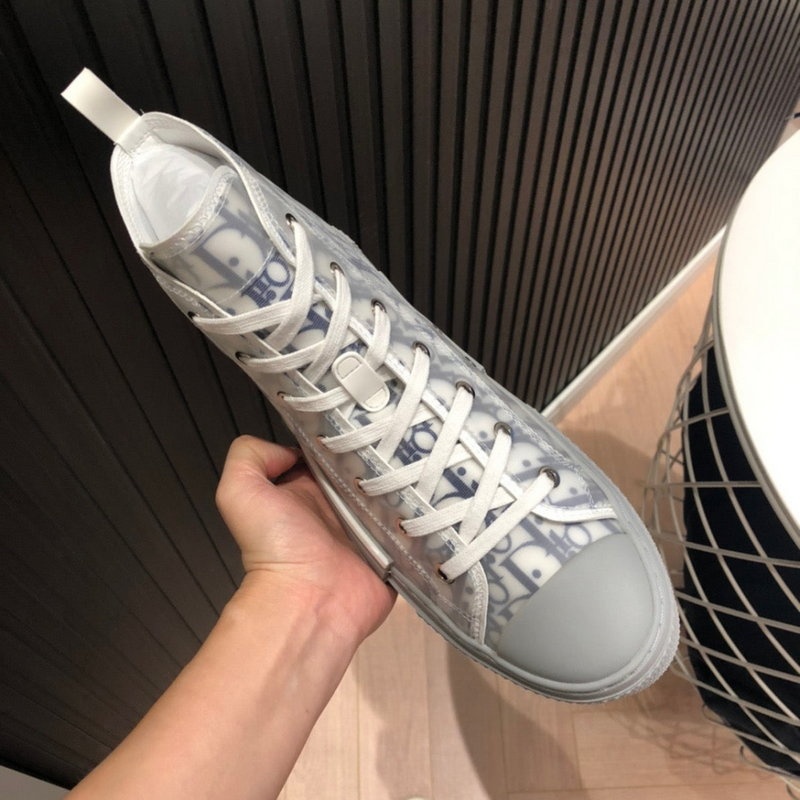 디올 B23 하이 그레이 러버 솔 디올 오블리크 캔버스 네이비 블루 -해외배송-